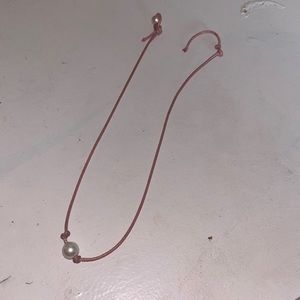 Pink pearl necklace